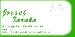 jozsef karaba business card