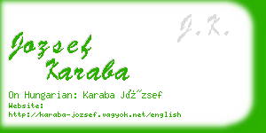 jozsef karaba business card